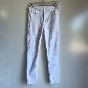 JOE'S Women's High Rise Skinny Ankle White Fray Hem Jeans Size 28